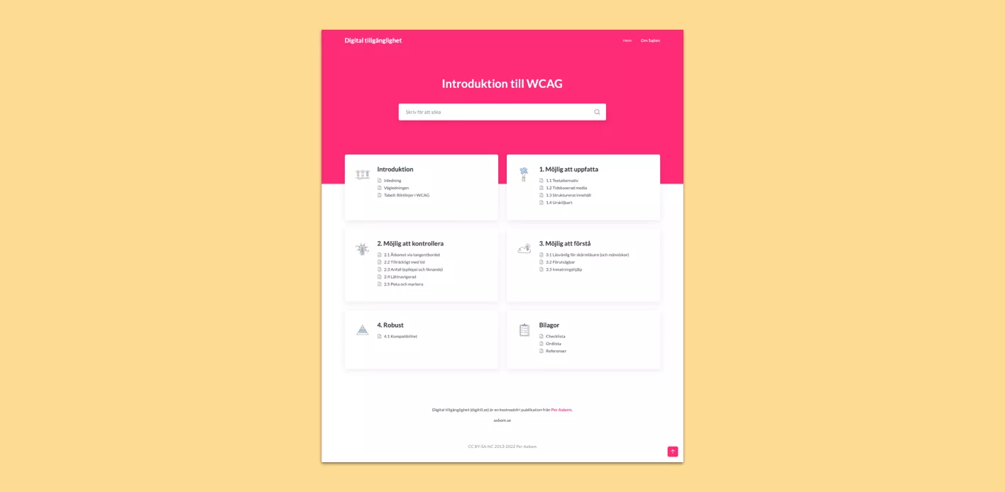 Skärmdump av webbplatsen digitill.se