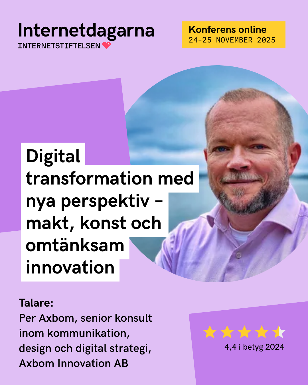 Reklampuff för mig som talare på Internetdagarna