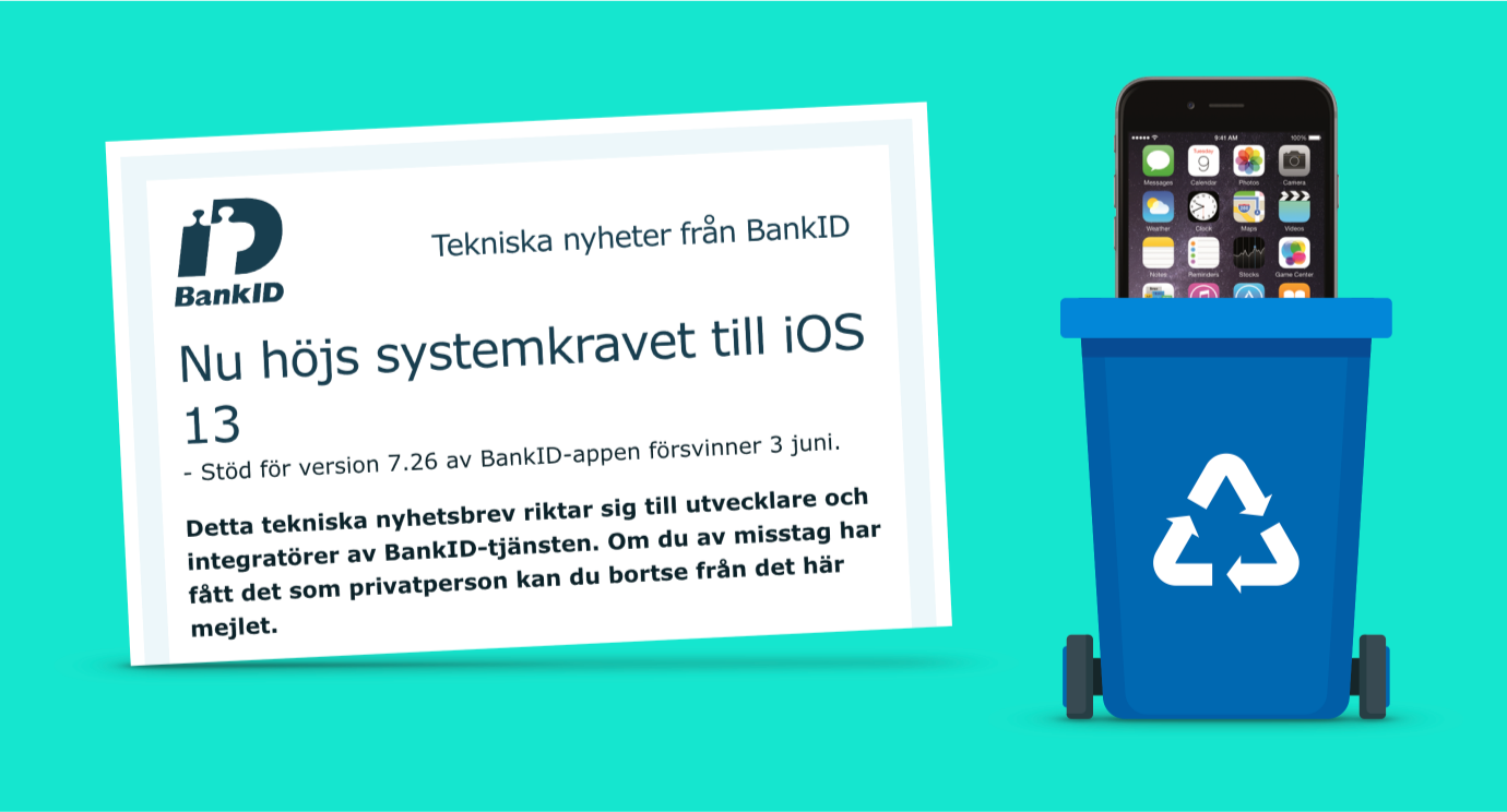 BankID slutar funka i iPhone 6 – skrota ansvarsfullt