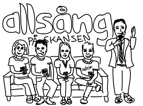 Axbom på Skansen - dags för #allsang och #guldsoffan